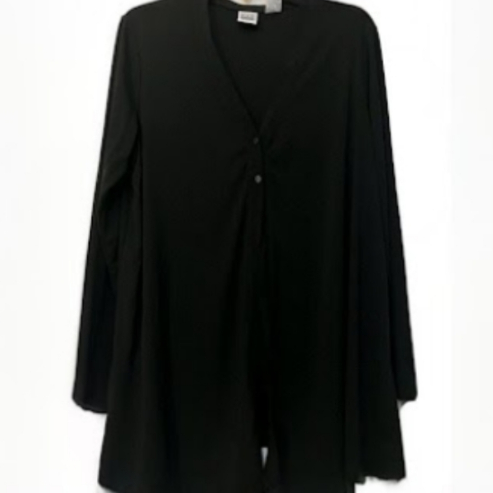 Take9 Dark Gray Women's Button Down Maternity Cardi, XL